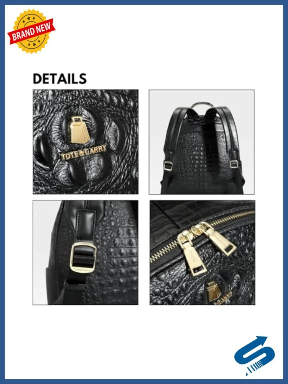 Vegan Leather Water-Resistant Fashion Backpack for Travel Work
